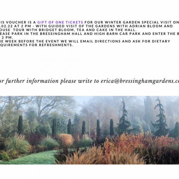 Winter Garden entry, guided tour and refreshments 15.02.26