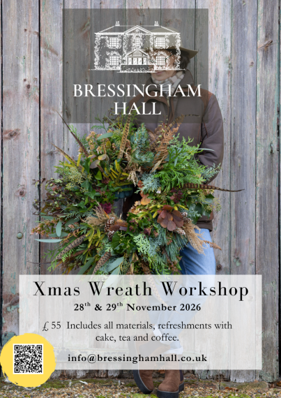 booking page for a sustainable christmas wreath workshop in Diss Norfolk